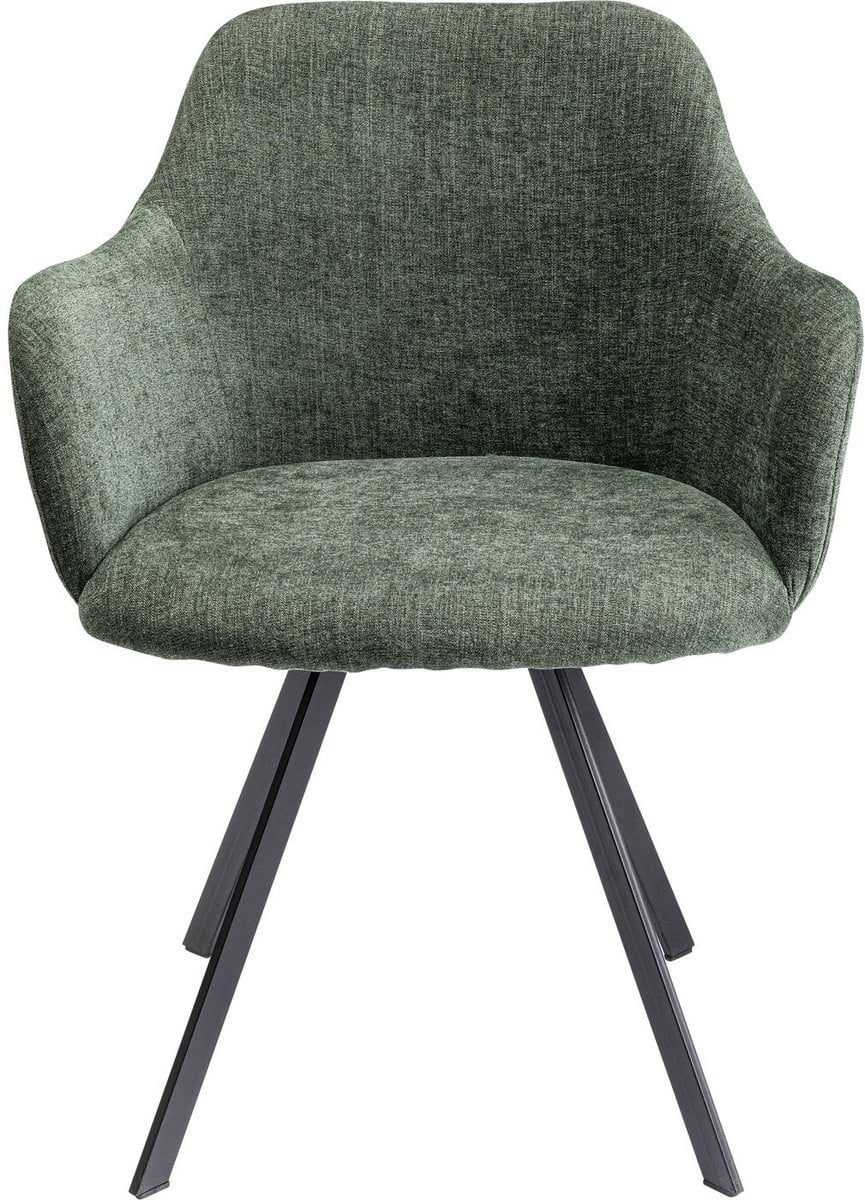 Kare Design Lady Loco Coco groen draaistoel met armleuningen