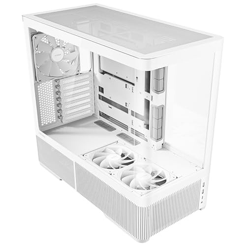 Antec C6 Curve Air White Mid-Tower Gaming Case met Panoramisch Gehard Glas en 3 PWM-fans