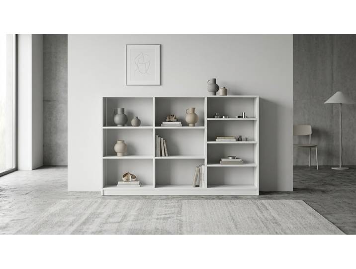 Regal 20 cm tief MDF Beschichtet MDF Weiß matt