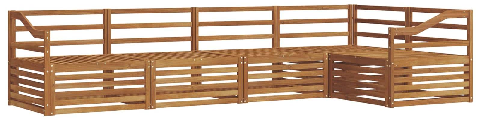 Outdoor-Sofagarnitur 5 pcs Natur
