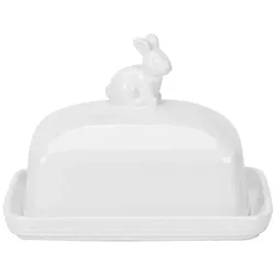 Butterdose Bunny 300 ml Steinzeug Weiß