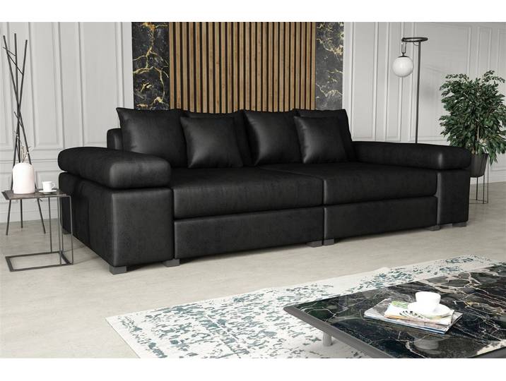 Fun Möbel Big-Sofa Big Sofa Couchgarnitur PORTER Megasofa in Stoff o. Kunstleder, inkl. Zierkissen
