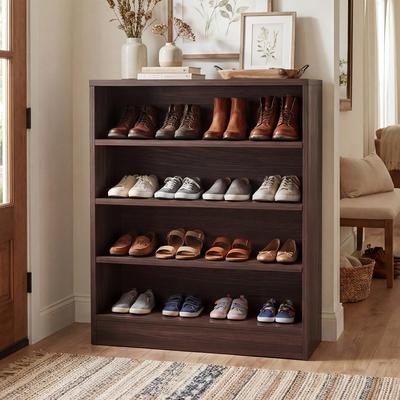 Rackcog Cimly 45 Pairs Tall Shoe Cabinet, 9-Tier Wooden Shoe Storage Organizer with Adjustable Shelves