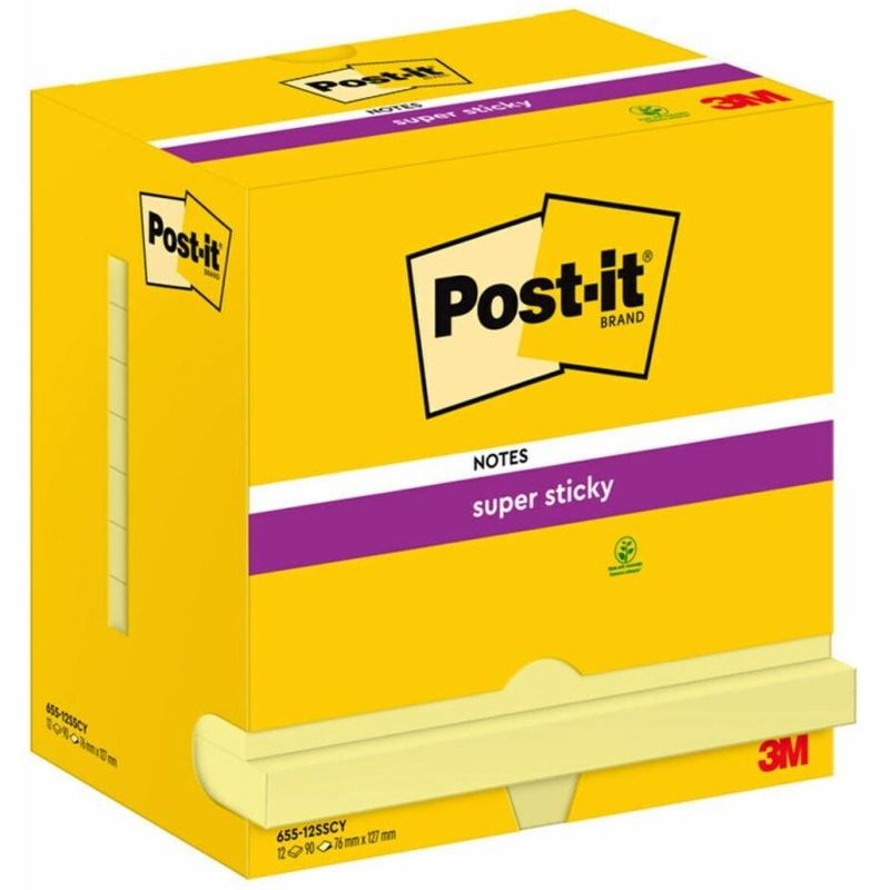 Post-it Super Sticky Haftnotizen extrastark 65512SY gelb 12 Blöcke