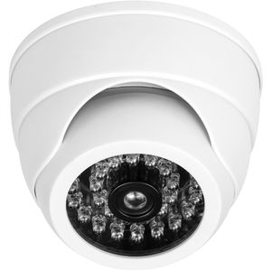 Virone Kamera-Attrappe Dummy outdoor, mit LED Licht, 10 cm, weiß