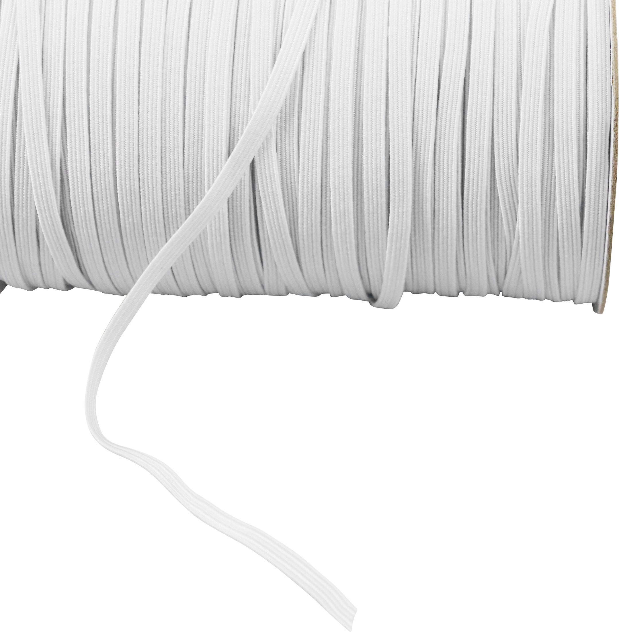 SPRINTIS Elastiques en rouleau, 3 mm, blanc (rouleau de 130 m), plastique, caoutchouc
