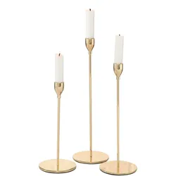 Boltze Kerzenhalter Malte Eisen 3er, 23-33 cm, gold