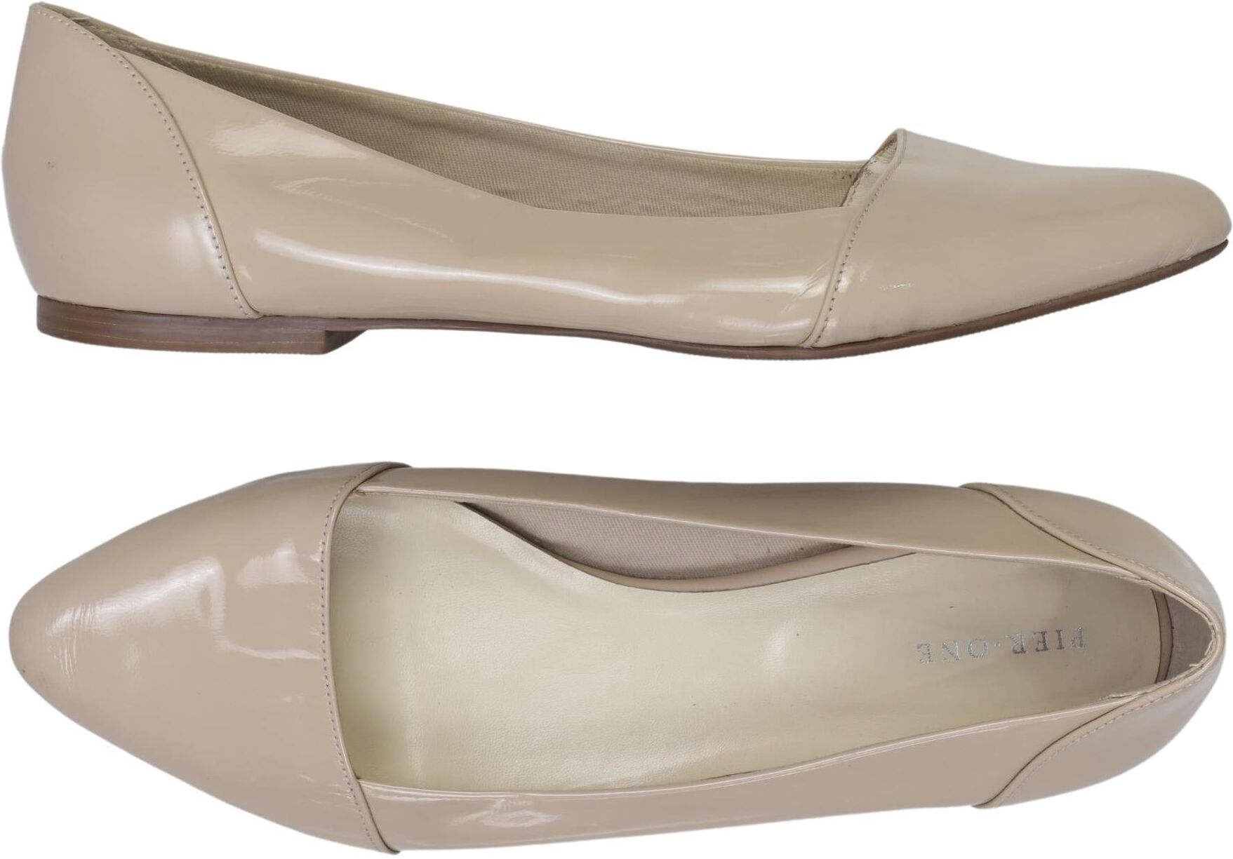pier one Damen Ballerina, Beige, Gr. EU 42, Leder - Second Hand