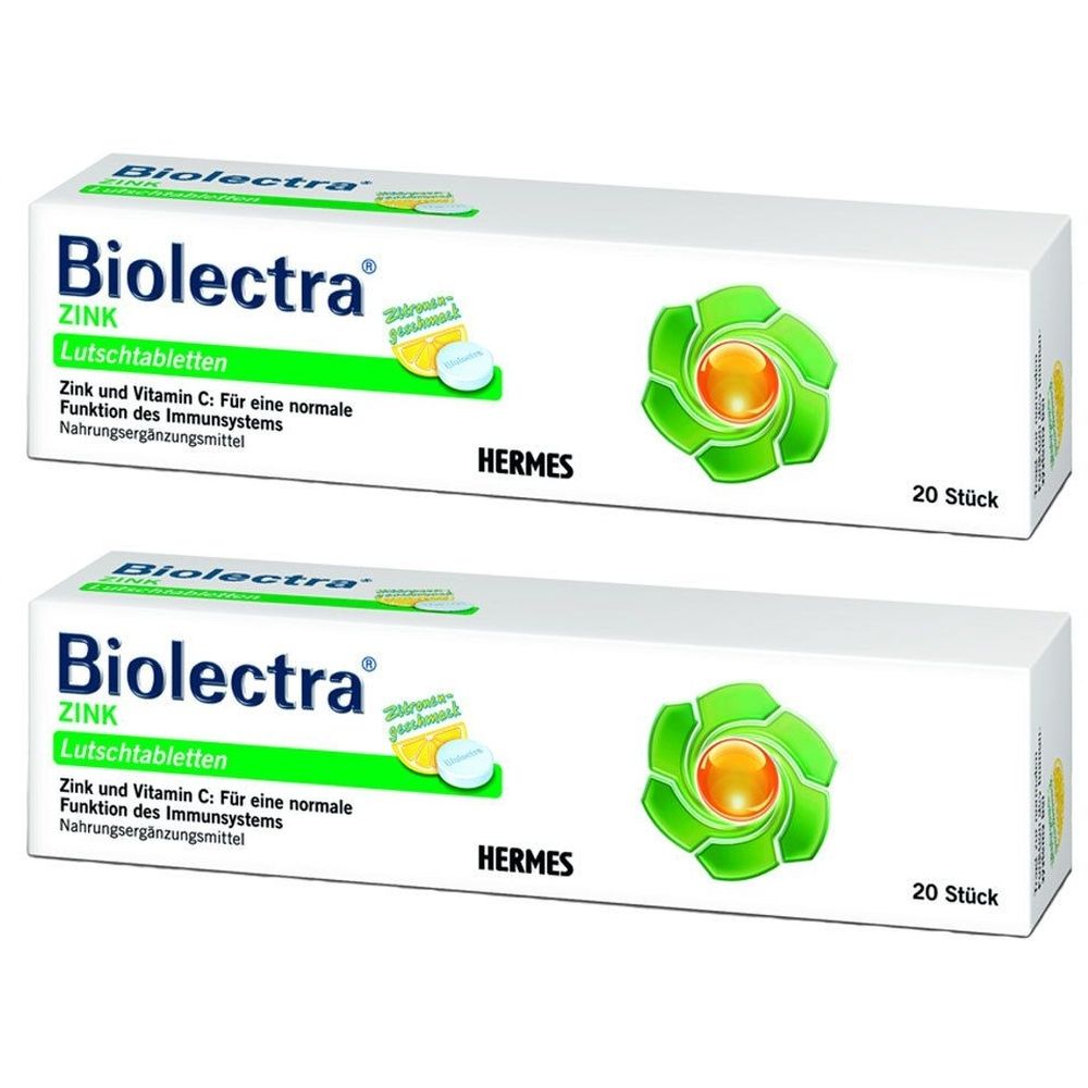 Biolectra Zink Lutschtabletten 2x 2x20 St