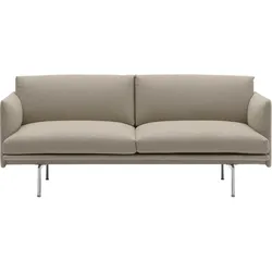 Muuto Outline Sofa 2-Sitzer, ecriture 240 / polished aluminium