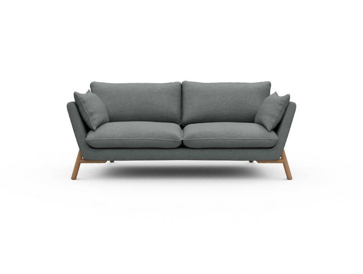 moebelfaktor Sofa Emil 2-Sitzer, schräg gestellte Armlehnen, hoher Rücken