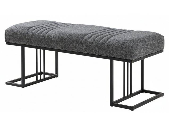 Xlmoebel Bettbank Sitzerbank mit weicher Polsterung in stilvollem Grau (1-St., Sitzerbank, 120 x 60 x 45 cm), Made in Europa