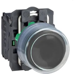 Schneider Electric XB5APCUST01 Drucktaster, Harmony XB5, Kunststoff, mit Schutzkappe, 22mm, Komplettgerät, kundenspezifisch via Konfigurator