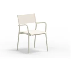 Emma Gartensessel stapelbar Ivory / Lehm