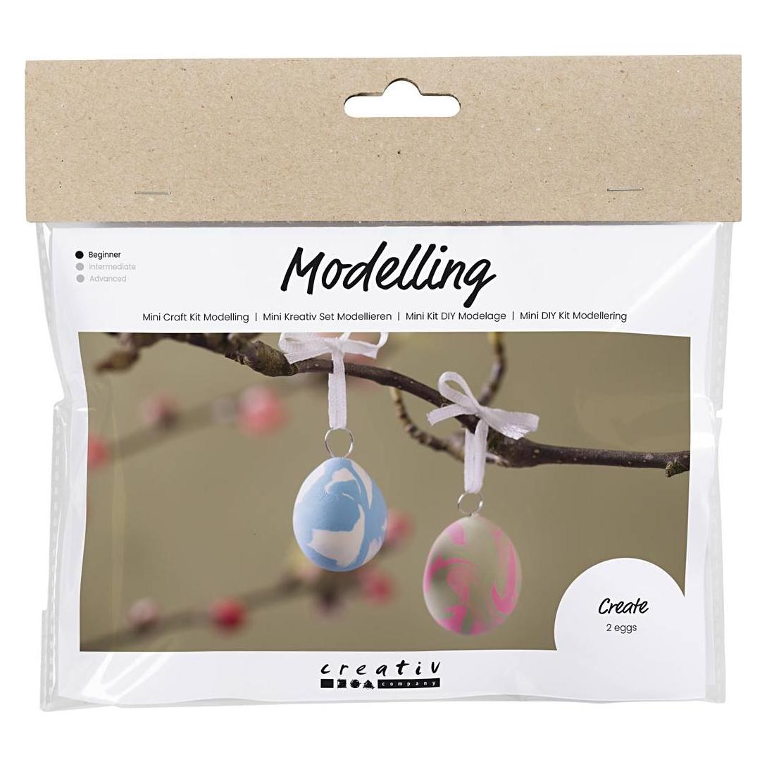 Creativ Company Modellier-Set Marmorierte Eier (977663)
