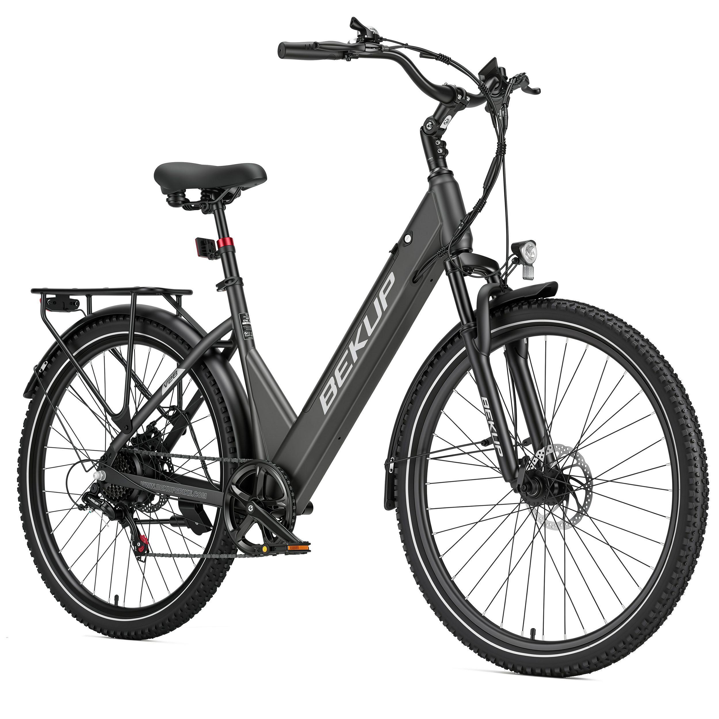 E-Bike Cityrad V28 28 Zoll E-Bike Cityrad für Damen und Herren, bis 75 km Reichweite 7 Gang Shimano Shimano Tourney TZ Schaltwerk, Kettenschaltung