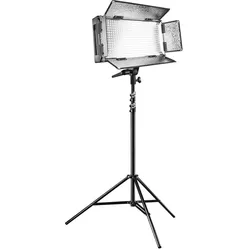 Walimex pro pro Flächenleuchte + WT-806 Stativ (Studioleuchte), Dauerlicht, Schwarz
