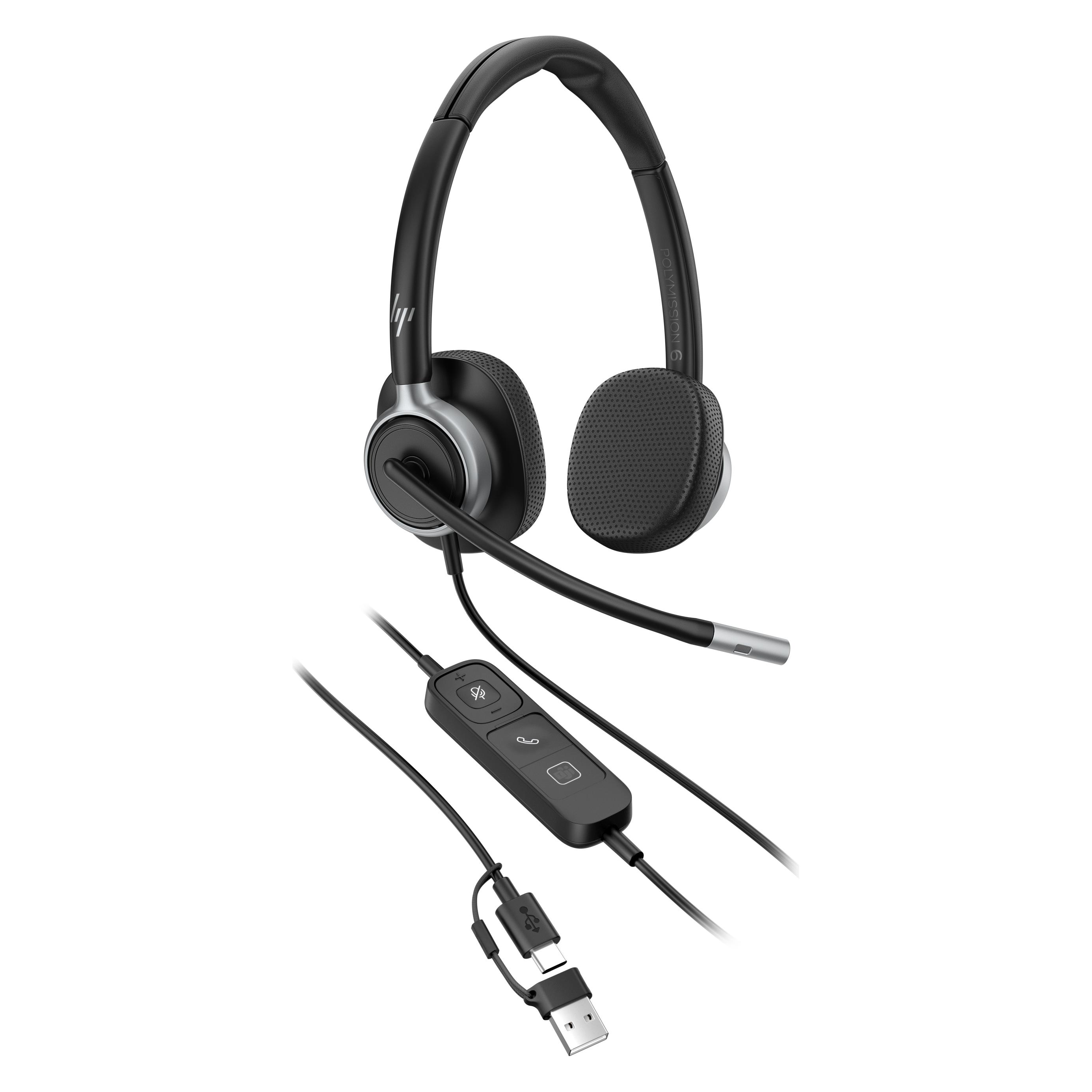 HP Poly Mission 625 (Kabelgebunden, USB-A, USB-C, Google Meet, Microsoft Teams, Zoom) (C01C6AA)