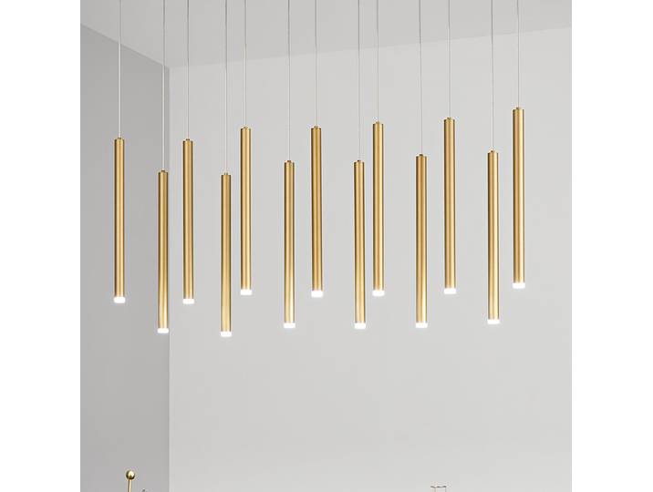 Suspension LED Pype - Type B 108 x 41 x 18cm Doré/Doré 13 Matériau : Métal Surface en métal : Doré Type de métal : Aluminium LED Module LED