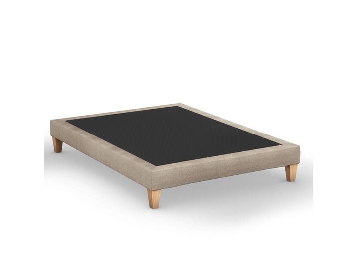 Sommier déco tapissier beige sable - SOMEO 130x200