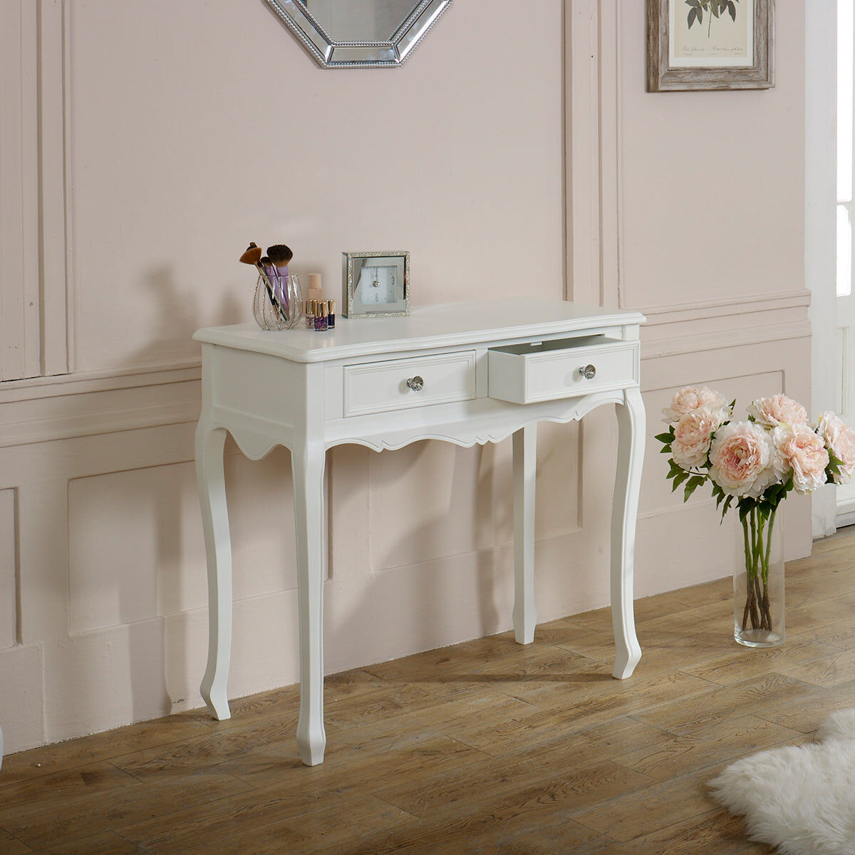White Dressing Table & Stool Set - Victoria Range Material: Furniture/Furniture Ranges/Victoria Range
