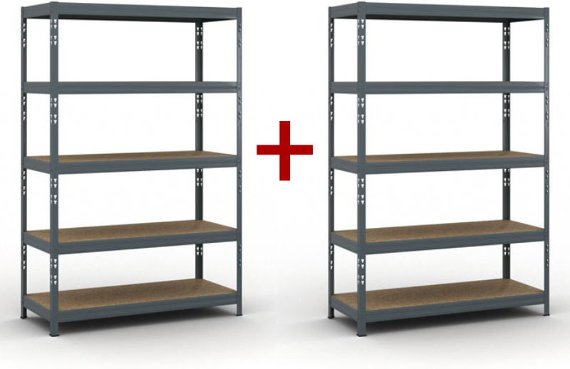 B2B Partner Fachbodenregal 1+1 GRATIS, 1786x1200x500 mm, Traglast 280 kg
