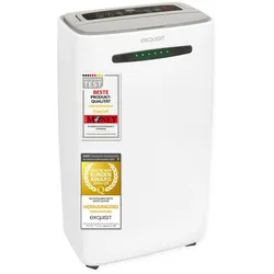 Exquisit Mobiler Luftentfeuchter, 5,5 Liter Wassertank, 400 Watt, 180m3/h, Timer, Für 30-35m2, Betriebs-LED, Kindersicherung, LE 2055 wes