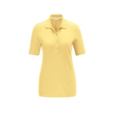 Poloshirt GOLDNER "Poloshirt in hochwertiger Pikee-Qualität", Damen, Gr. 52, gelb (margerite), Obermaterial: 100% Baumwolle CO., normal, Sonstiges, Shirts, Ohne