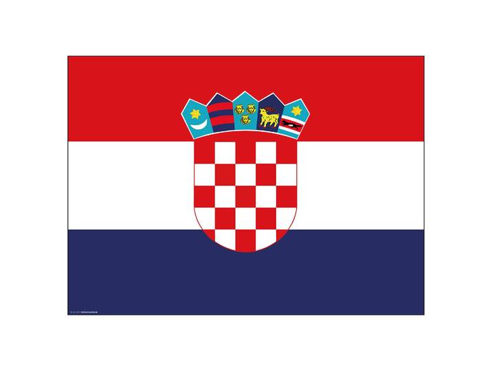 Tischset Kroatische Flagge 12er-Set 44 x 32cm Multicolor