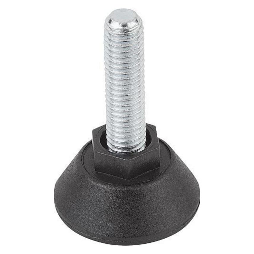 Kipp Stellfuss, K0675, Polyamid, rund, mit Sechskant (42468819)