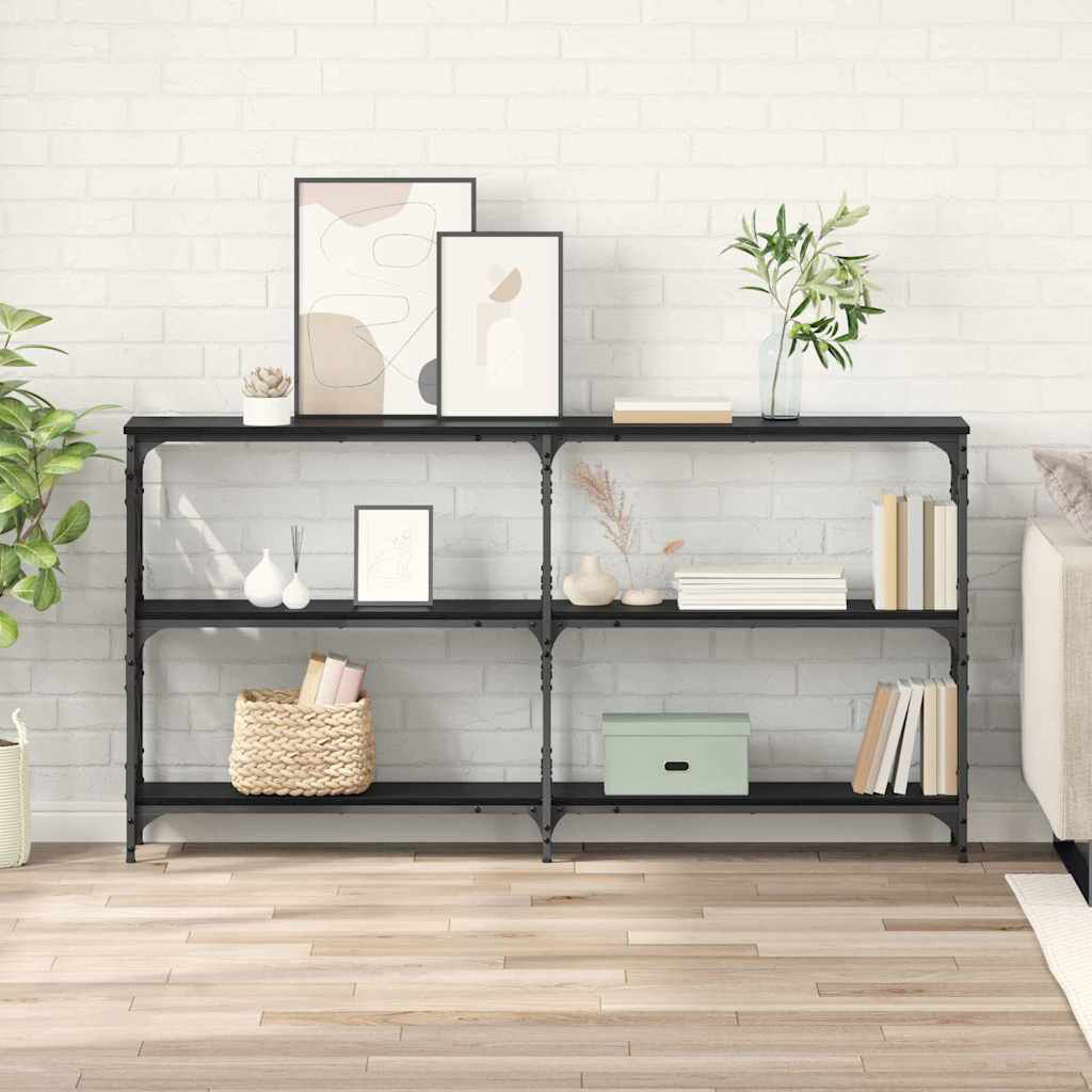 17 Stories Console Table Black Oak 80.5cm H X 156cm W X 28cm D