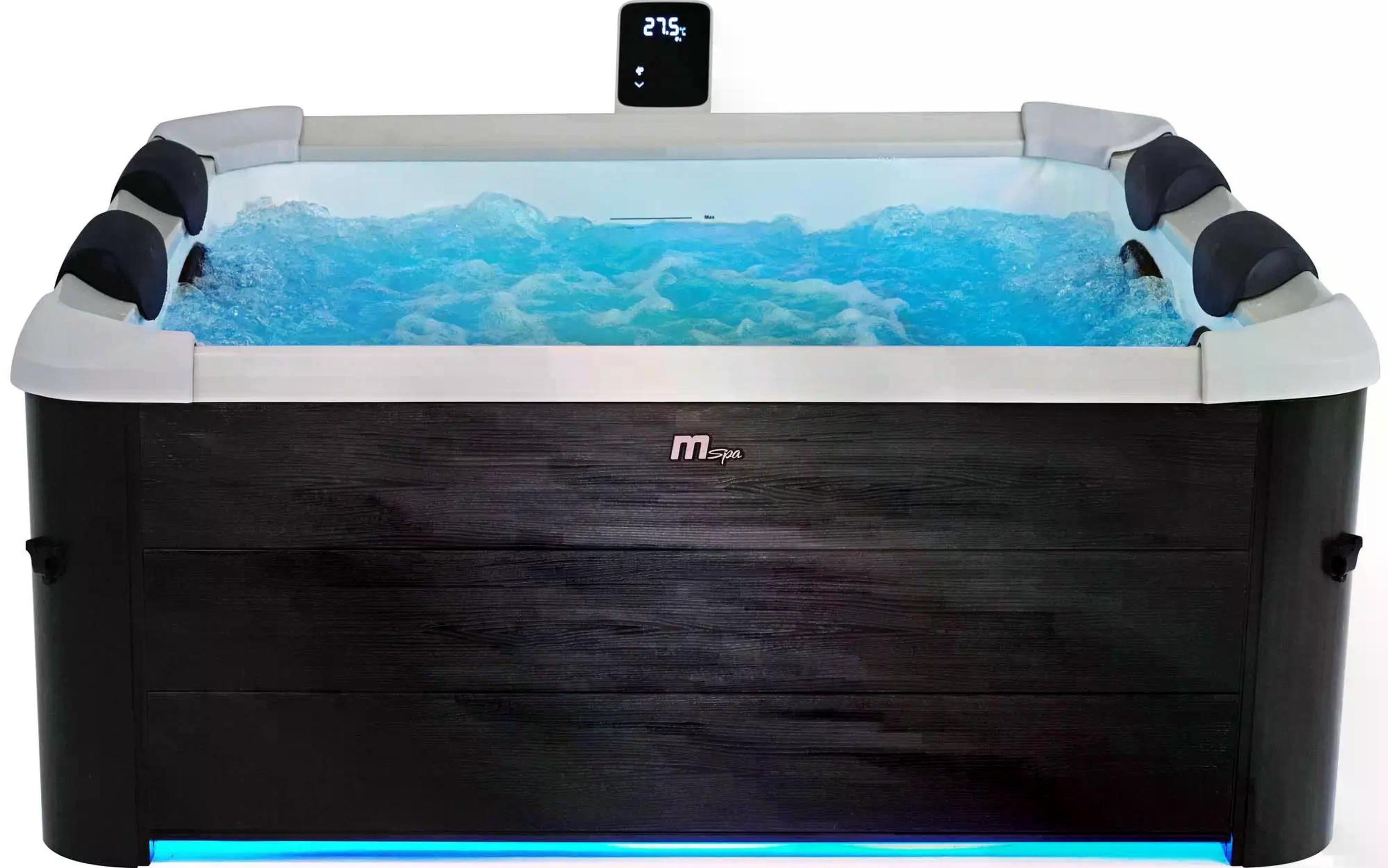 Purehaven MSpa Whirlpool Oslo Plus 2025, 180x180x65cm, 6 Personen, 140+8 Massagedüsen, PTC-Heizung, UVC, LED, Thermoabdeckung, App-Steuerung