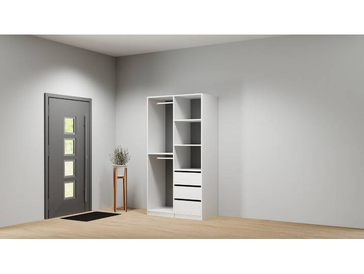 Kleiderschrank Aufbewahrungssystem Premium Dekore Weiß­grau