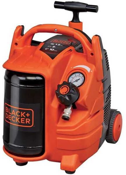 Black & Decker BD195/5MY T - Elektrischer kompakter tragbarer Kompressor - 1.5PS - 5Lt