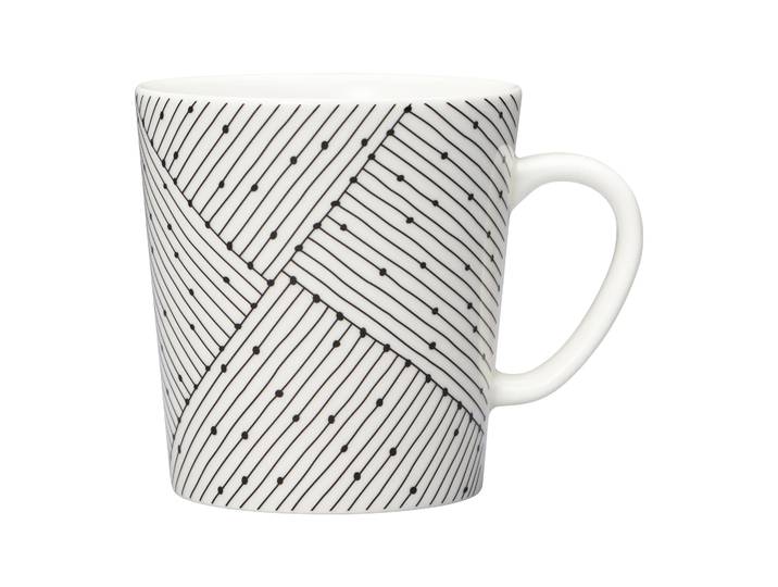 Arabia Tasse Mainio Sarastus Punos 30 cl Noir-blanc