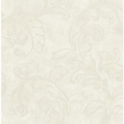 Seabrook Designs Delfina Leaf Trail Unpasted Wallpaper