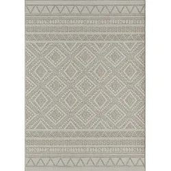 TEPPICH Flachgewebe ESERA Ethno-Rauten Polypropylen Beige 200 x 280 cm