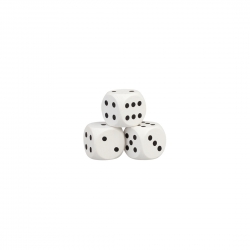 Halmakegel.com Augenwürfel - 12mm - Holz - weiss 257301