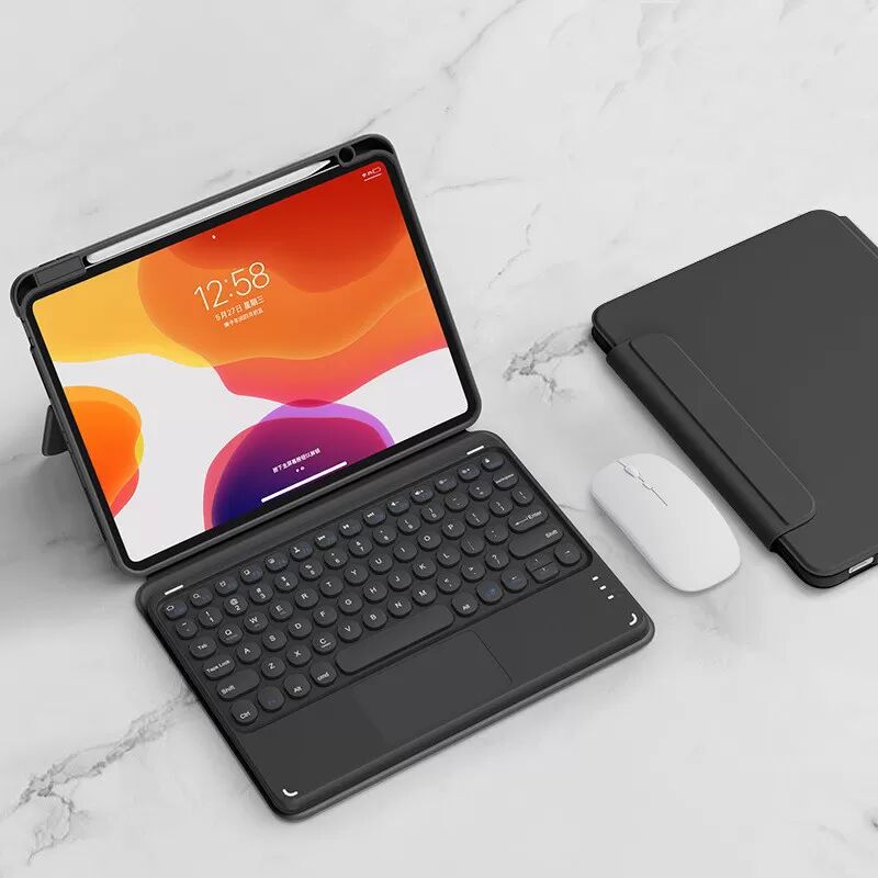 INF Abnehmbare Bluetooth-Tastaturhülle für das iPad iPad Pro10.2/10.5/Air3 Schwarz iPad Air5/Air4 10.9/11