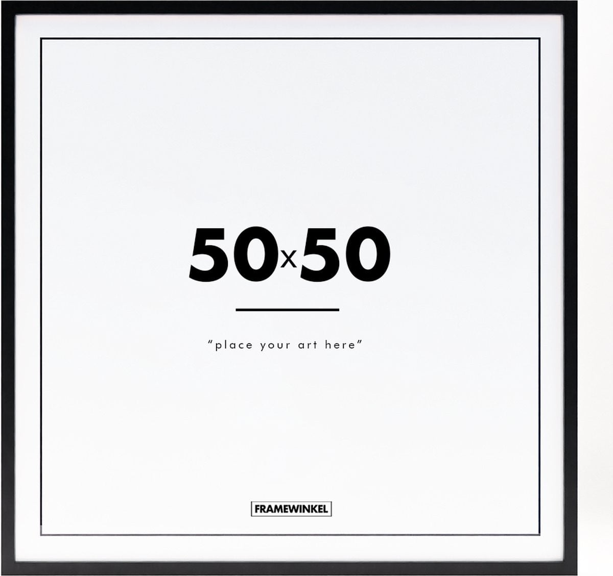 Framewinkel Premium Houten Fotolijst Zwart - Fotomaat 50x50 cm