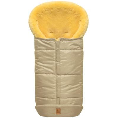 Fußsack HEITMANN FELLE "Eisbärchen - Lammfell Winterfußsack - Premium Qualität", Kinder, beige, Polyester, Fußsäcke Fußsack, mit echtem Lammfell, für Kinderwagen & Buggy, 6 Gurtschlitze, waschbar