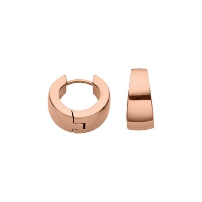 Paar Creolen FIRETTI "Schmuck Geschenk Titan Ohrschmuck Ohrringe" Gr. 15,5, roségoldfarben, Ohrringe, Damen, 15,5, Titan