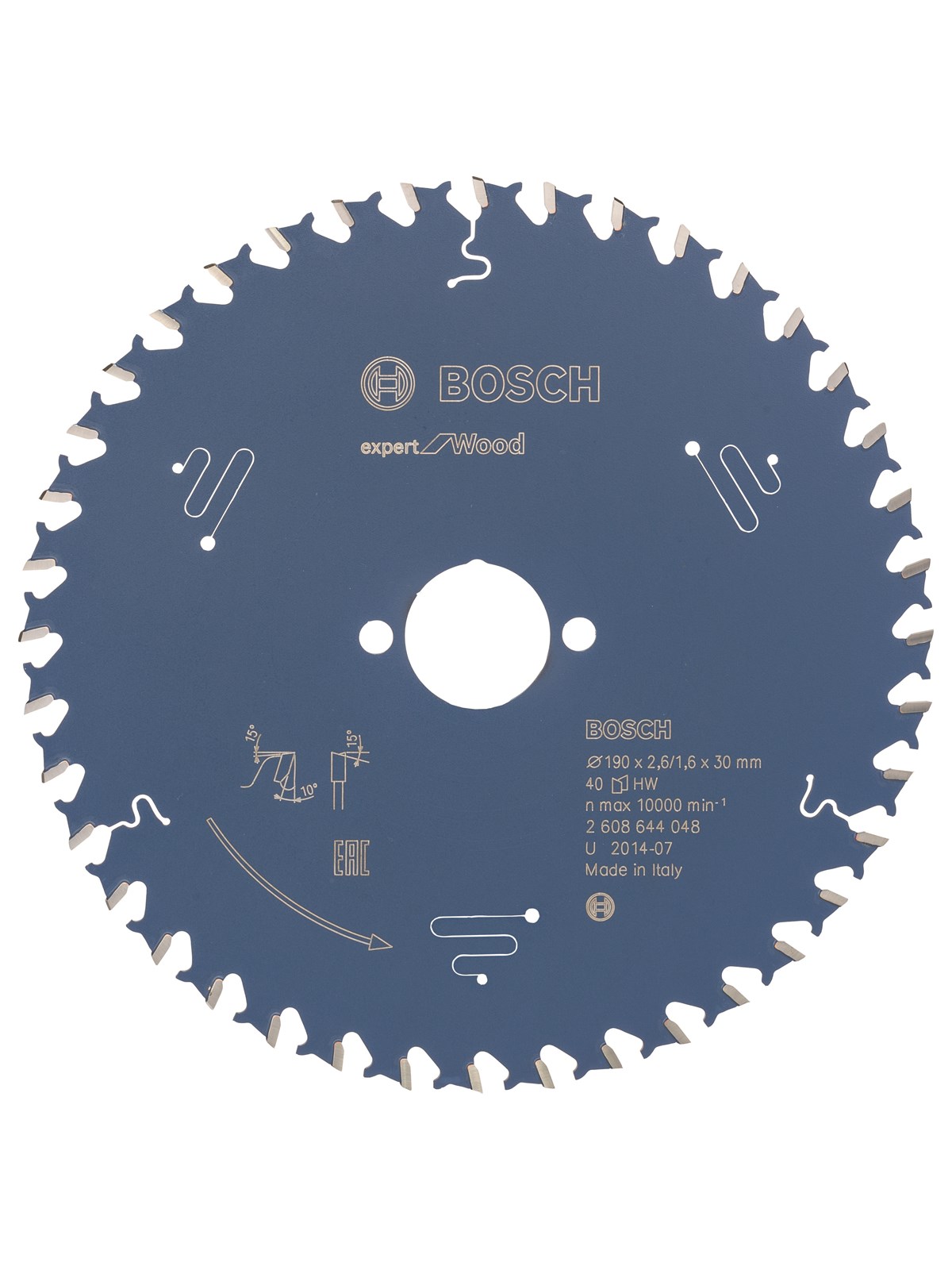 Bosch RUNDSAVKLINGE 190X30X2.6MM 40T EXP WOOD