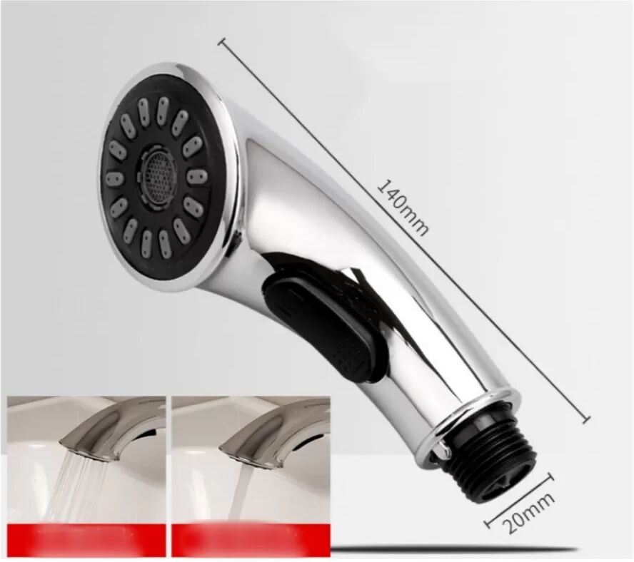 INF Universal G1/2" Ausziehbare Waschbeckenbrause mit Dual-Strahl-Funktion, Silber
