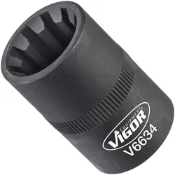 VIGOR Steckschlüssel-Einsatz , 1/2 Zoll, Rillenprofil - V6634