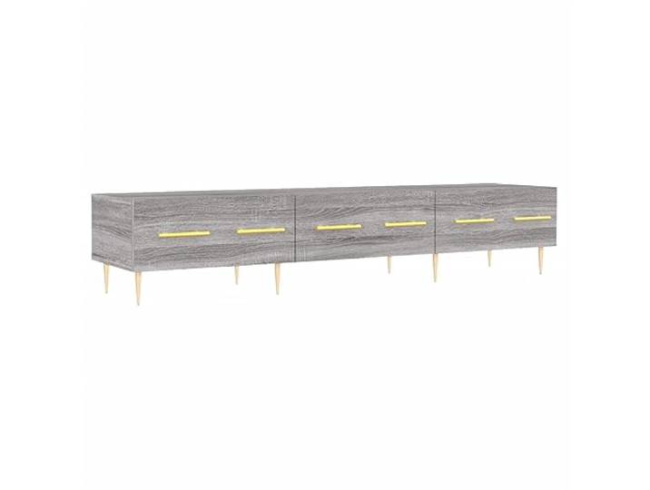 Kaorsrow TV-Schrank Grau Sonoma 150x36x30 cm Lowboard mit 3 Schubladen Stabiles Fernsehgerät-Möbel für Wohnzimmer und Schlafzimmer mit robusten Eisenbeinen und großzügiger Oberplatte.