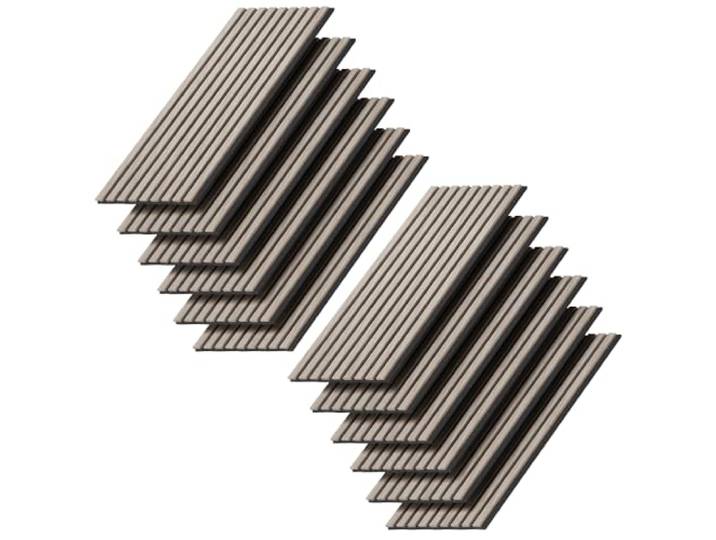 Vicco Akustikpaneele Sonoa , Braun, 120 x 40 cm 12 Stück, zur Wandmontage zur Verbesserung der Raumakustik