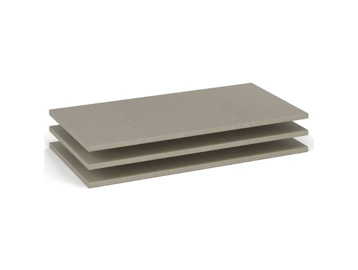 Einlegeboden - 50er Tiefe 88cm Beige 3er Set Spanplatte, lackiert