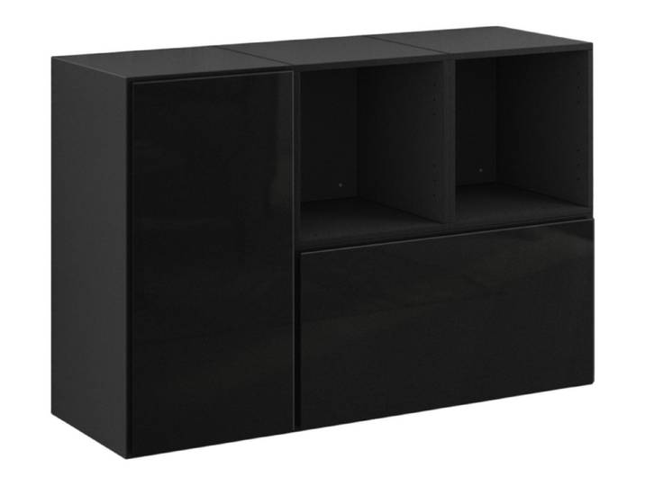 moebel-dich-auf Sideboard VARIANTO 6 (Set 3 tlg., Kommode, 1 Schrank mit Klappe, 1 Schrank mit Tür, 2 Regale), Soft-Close