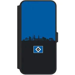 Nivocase Klapphülle für Apple iPhone 16 Pro Max Handyhülle aus Kunst Leder NIVOflip schwarz HSV Hamburg (Apple iPhone 16 Pro Max), Smartphone Hülle, Schwarz
